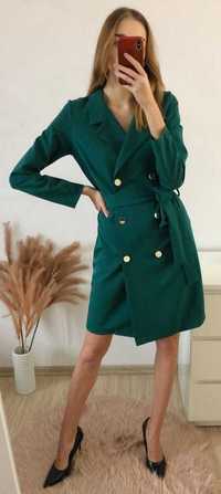 Sukienka marynarkowa zielona Natally Fashion