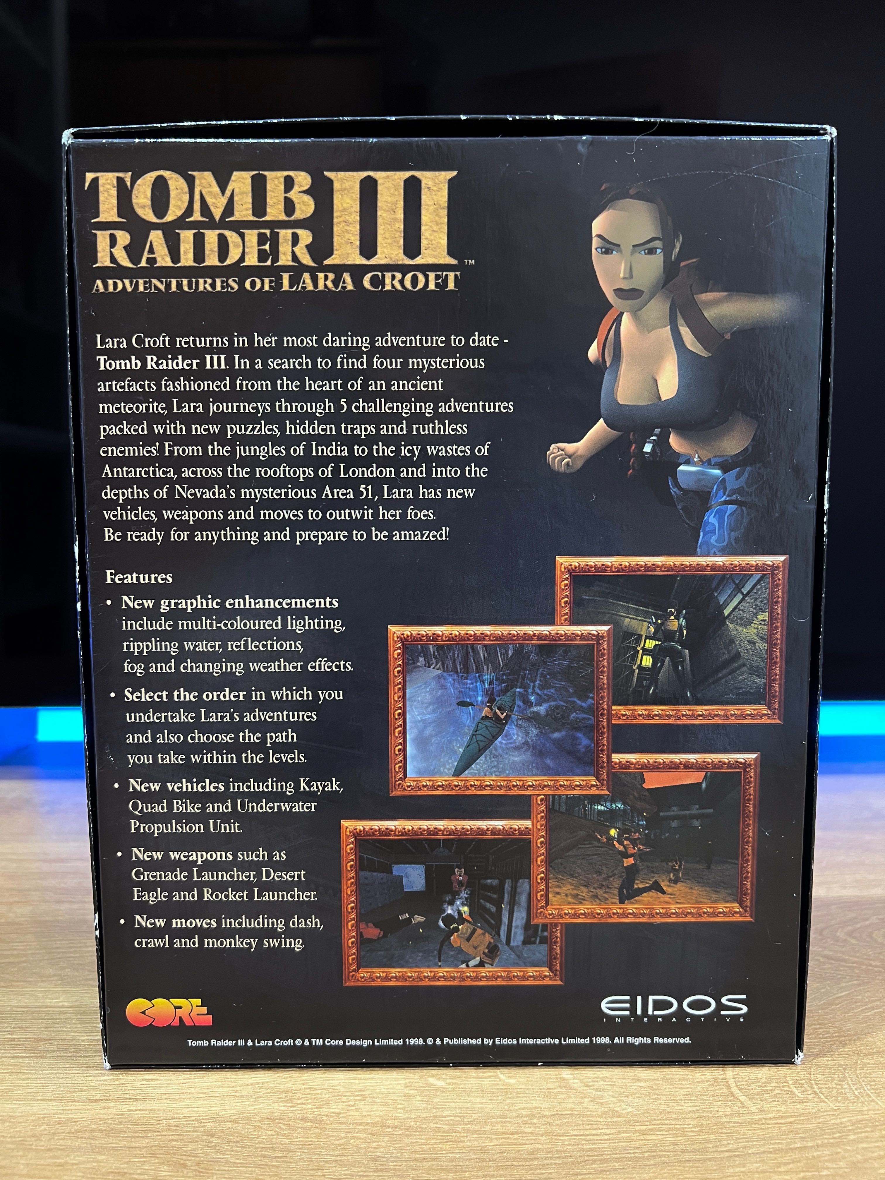 Tomb Raider III 3 (PC EN 1998) BIG BOX premierowe kompletne wydanie