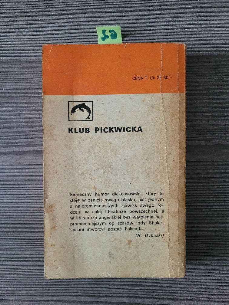 62. "Klub Pickwicka część 2" Karol Dickens