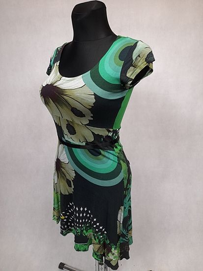 Desigual ^ piękna sukienka damska w kwiaty ^ S