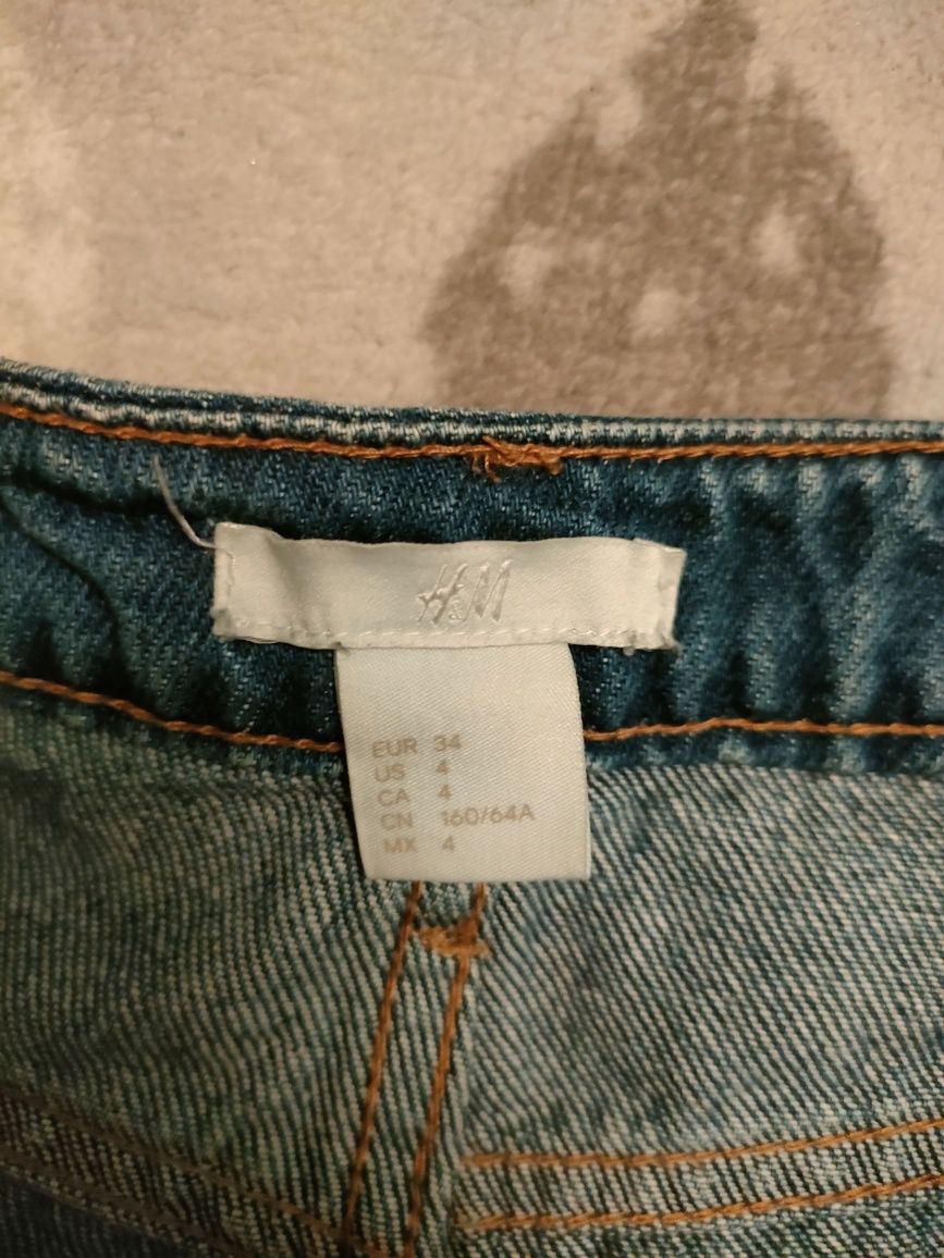 Spodenki damskie krótkie jeansowe rozm. 34 H&M