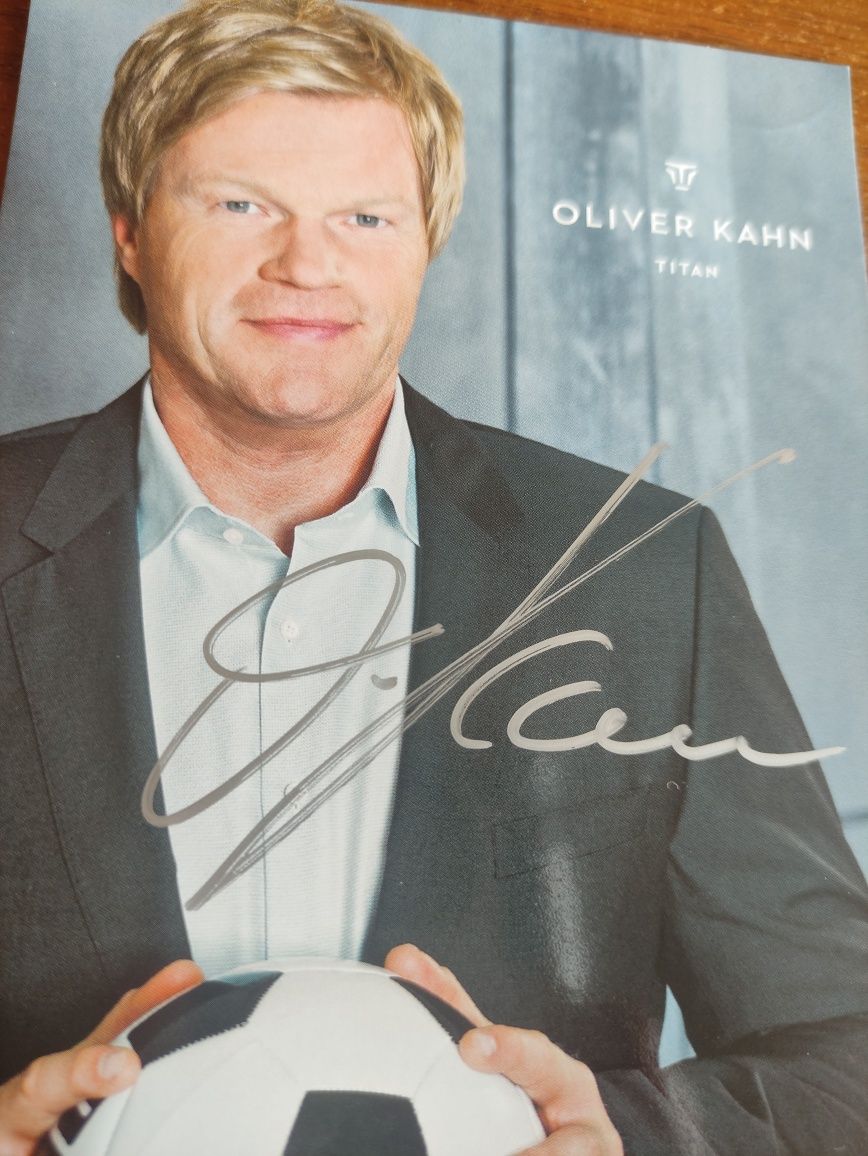 Autograf, podpis Oliver Kahn Bayern Monachium FC Piłka Nożna TITAN