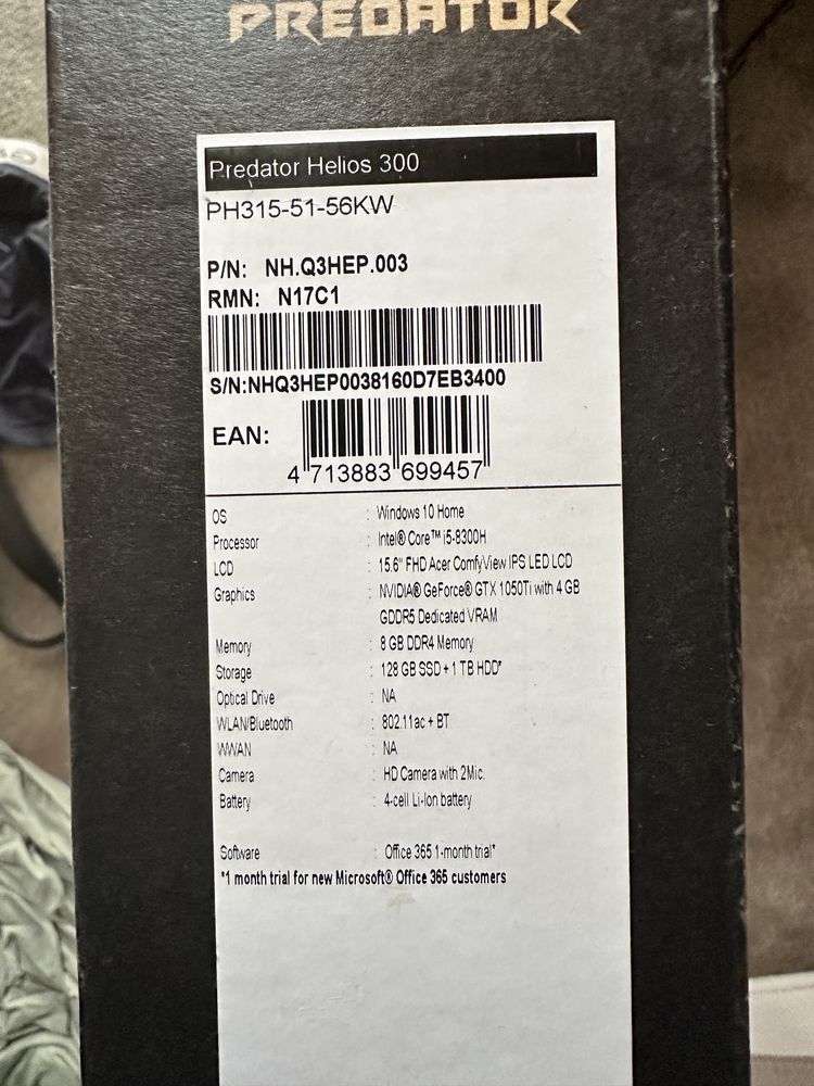Laptop Acer Predator Helios 300