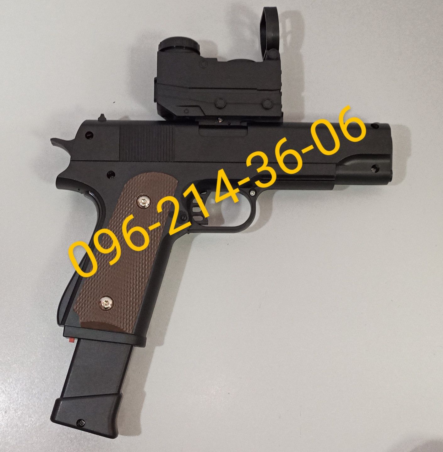 Распродажа Автоматический Детский пистолет Colt M1911 black аккумулято