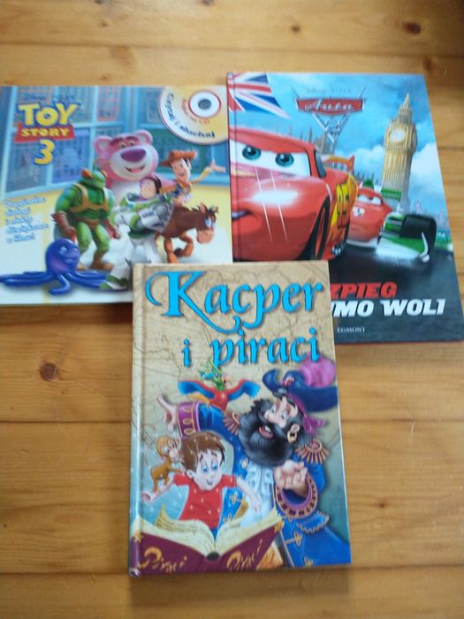 Toy story, Auta 2, Kacper i piraci - zestaw książek i CD z filmu