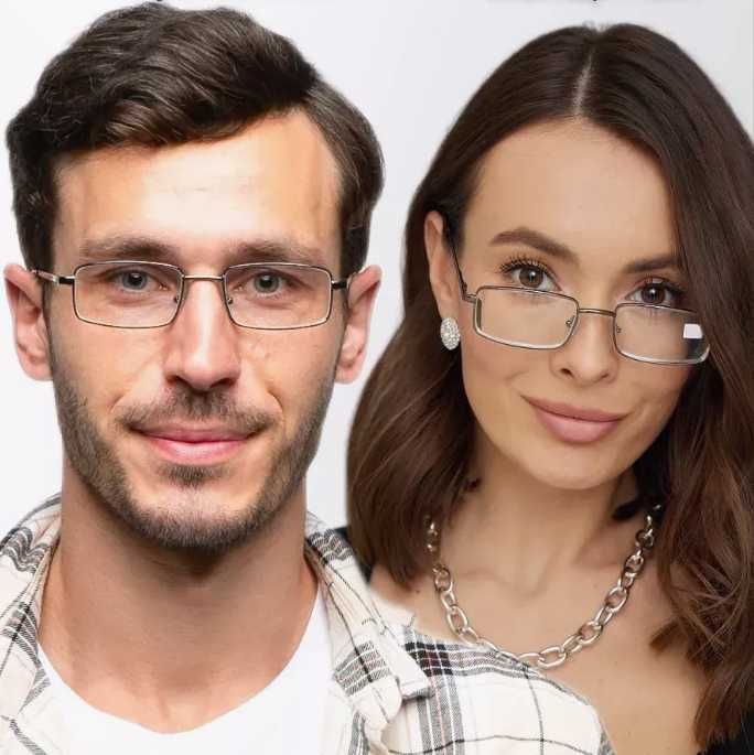 Чоловічі металеві окуляри з флексами, чорна оправа – код 898 C2