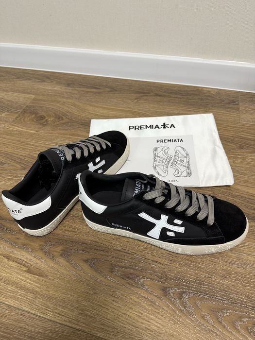 PREMIATA Чорні шкіряні кеди STEVEN, 39 розмір