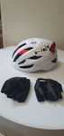 Capacete bicicleta+luvas