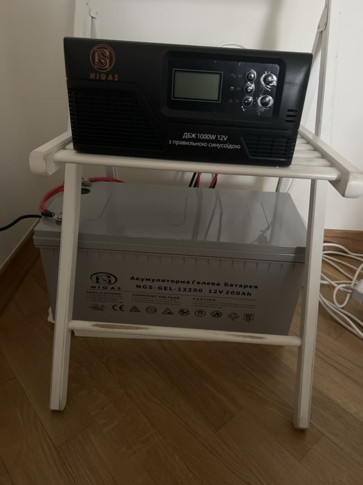 Продам ДБЖ NiGAS +гелевий акумулятор 200 АН