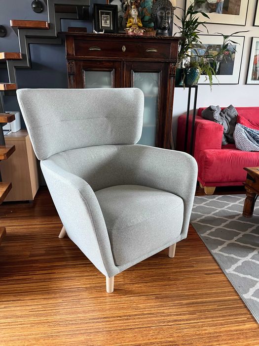 piękny fotel OSKARSHAMN uszak nowy IKEA w super cenie