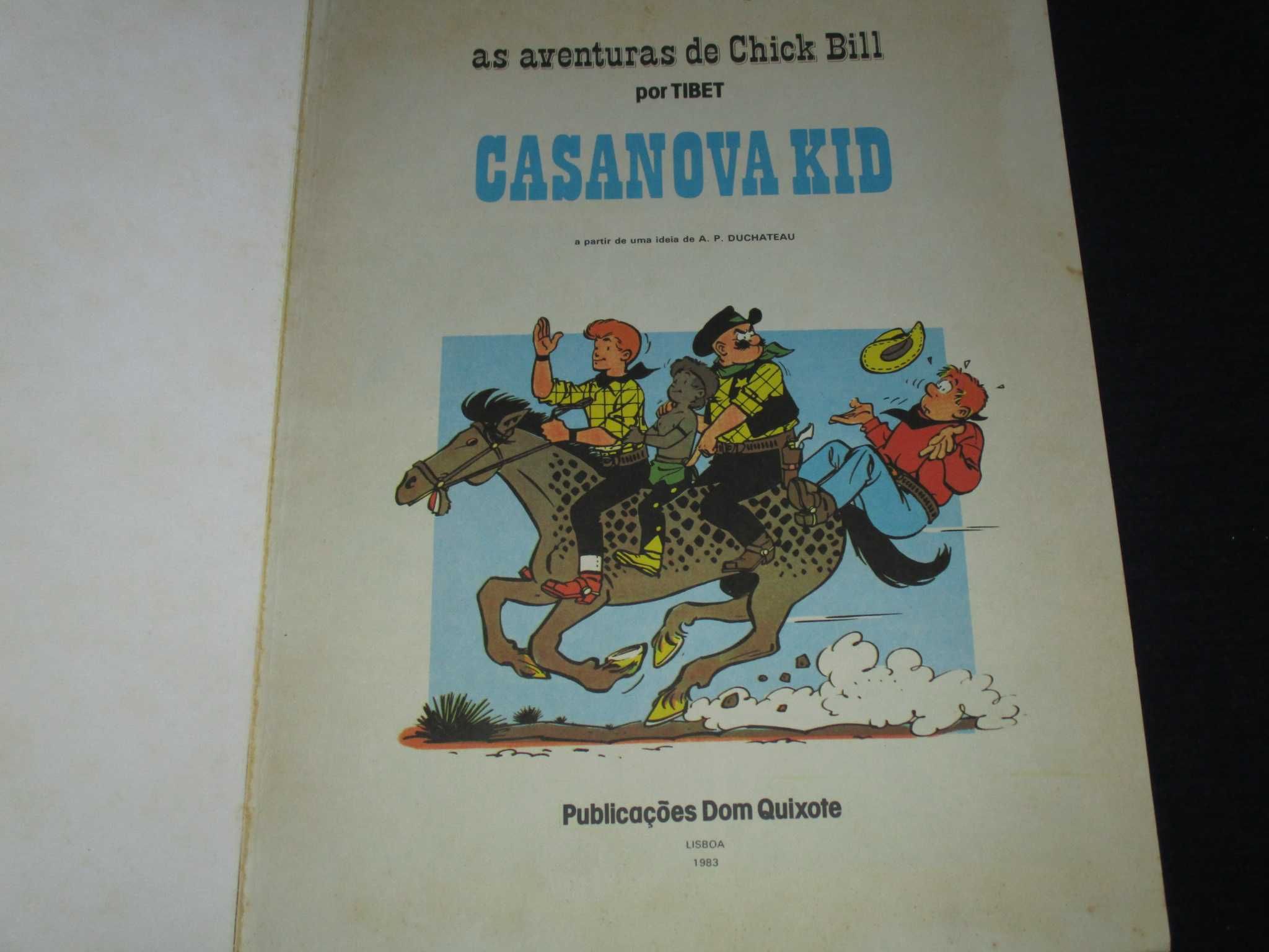 Livro BD Casanova Kid Aventuras de Chick Bill 1ª edição 1983