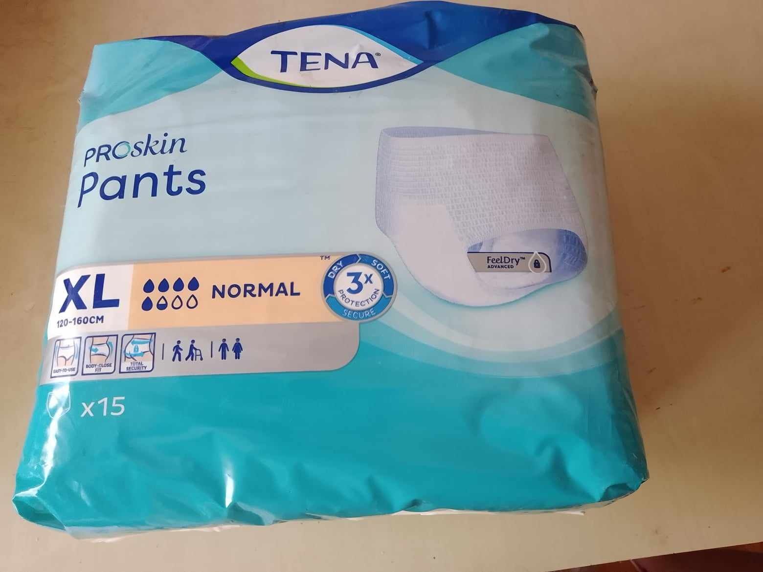 Piekuchomajtki Tena Pants pro skin Normal 15 szt XL