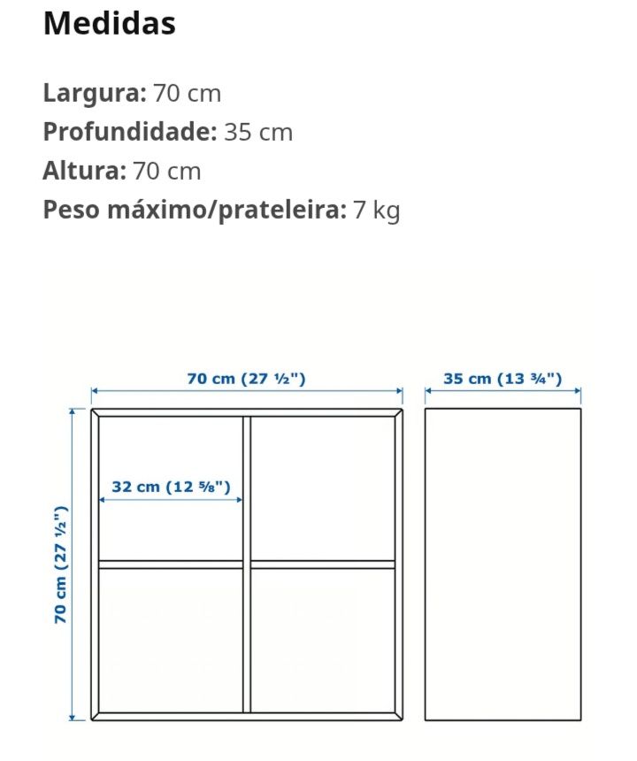 Móvel 4 cubos com tampo em madeira