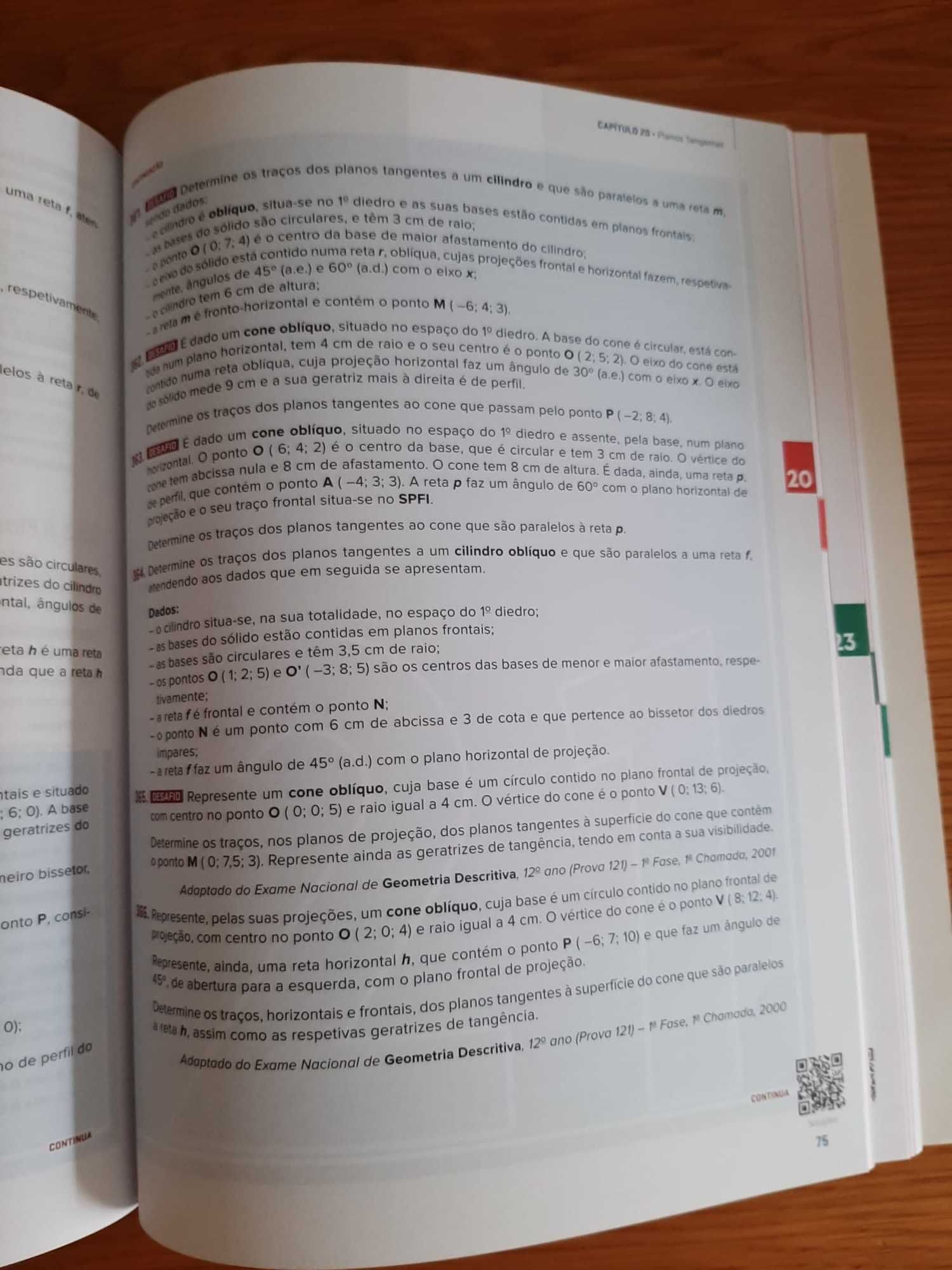 Livro de exercícios Geometria Descritiva A -  11º ano