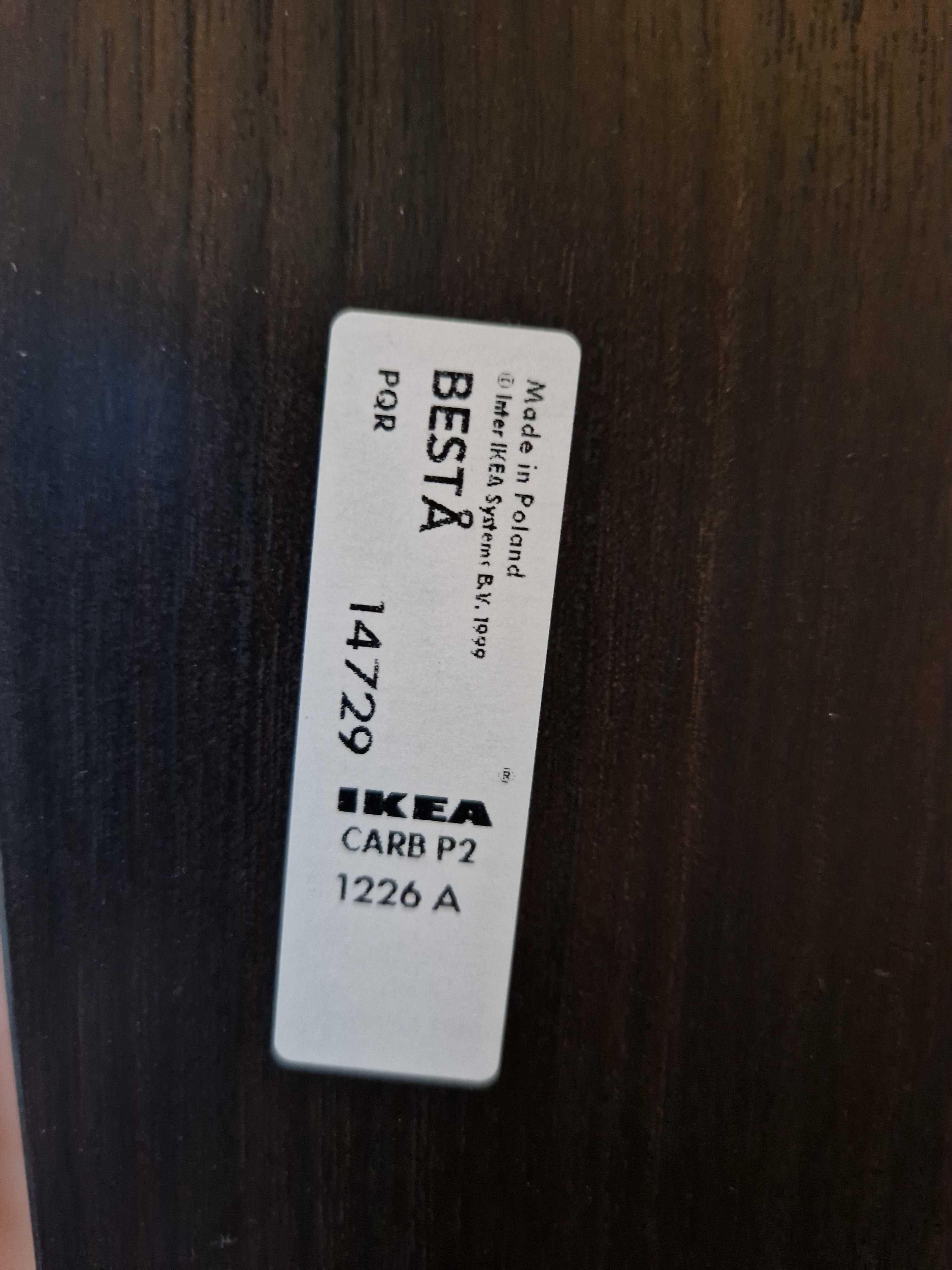regał Ikea Besta czarny szer. 120 cm, wys. 193 cm, gł. 38 cm