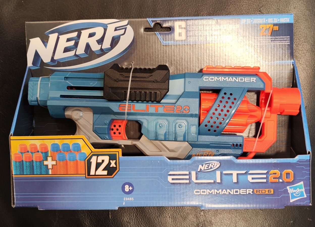 NERF Elite 2.0 Commander RD-6 - Brinquedo NOVO E FECHADO