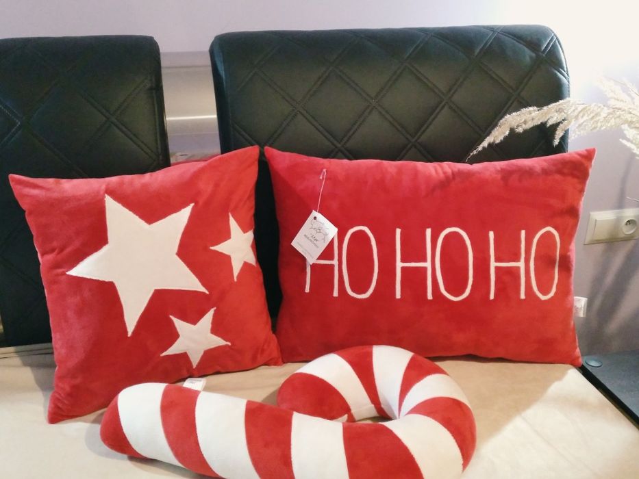 Poduszki świąteczne cukierek, drops, lizak laska Maxi 65cm czerwone