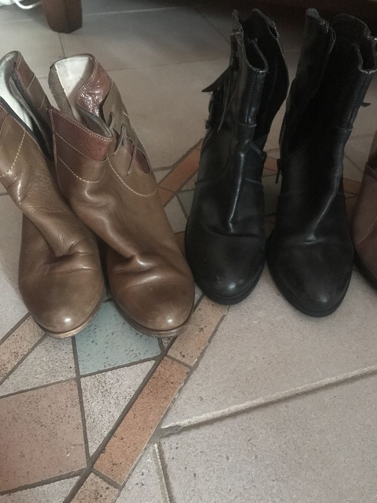 Botins Tam 33, 35, 36 cabedal Massimo Dutti etc