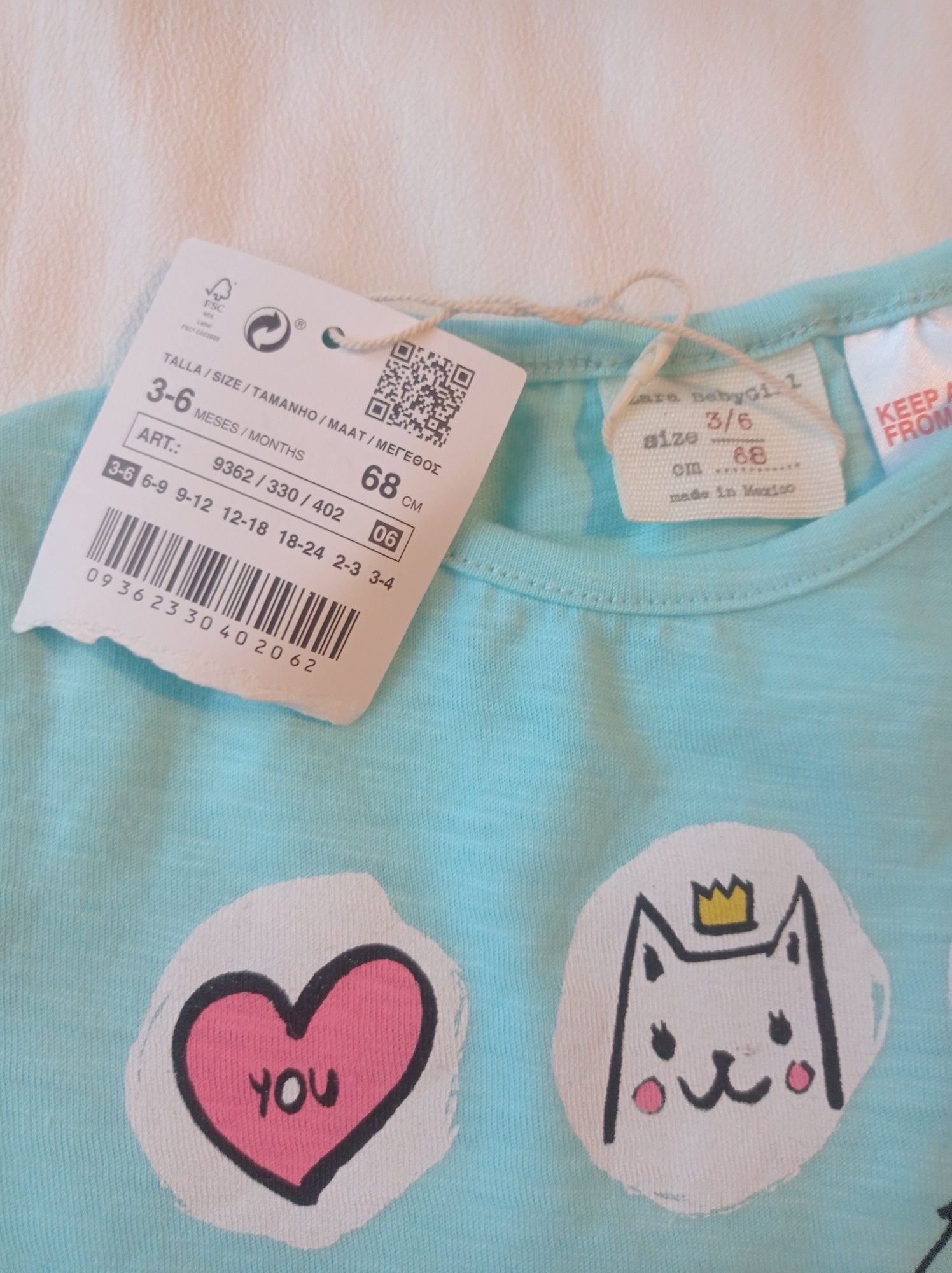 T-shirt Zara baby rozmiar 68 cm