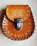 Andorra - urocza sakiewka ze skóry, ręcznie robiona, góralska, boho
