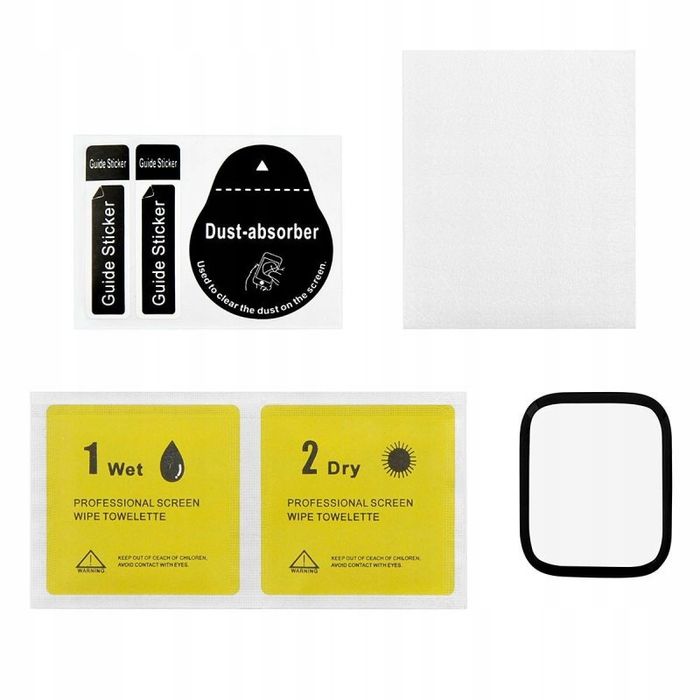 2X Szkło Hartowane Do Apple Watch 7 8 9 45Mm Zestaw Szybka Ochronna