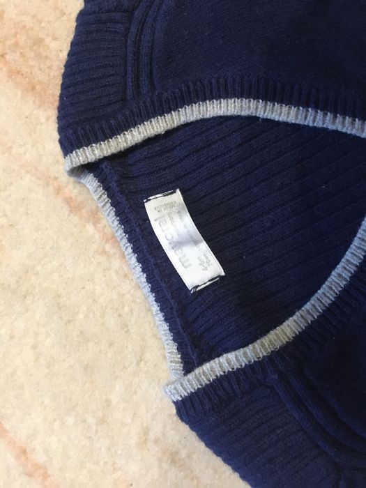 Komplet Sweter spodnie dla chłopca granatowy 62 68 ubranko na chrzest