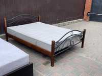 Двоспальне дубове ліжко з матрацом 140х200 см. Кроватт Дуб Європа