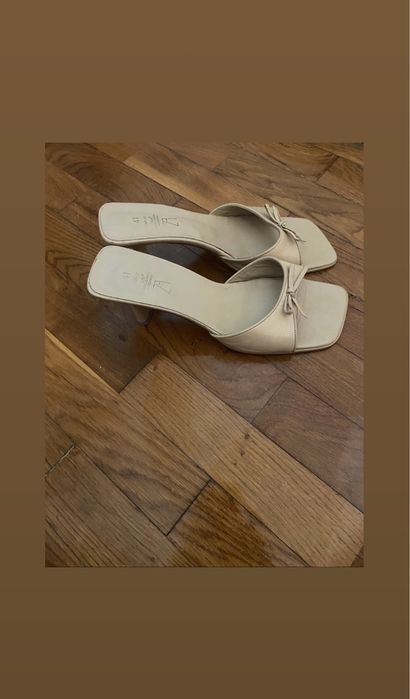 Sandália/ Chinela em pele 41 cor creme