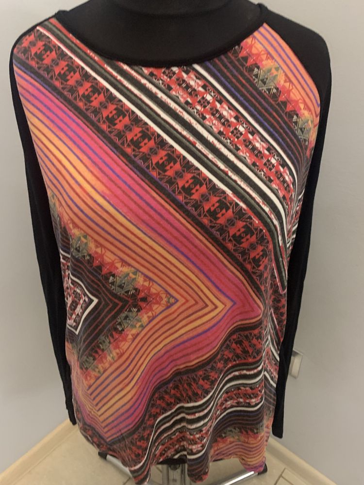 Desigual oversize bluzka/tunika, wzory jak obraz 3D M extra stan