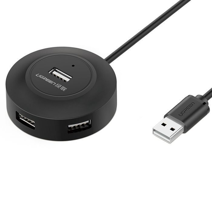 Ugreen Hub 4W1 Usb-A - 4Xusb-A 2.0 480Mb/S 1M Czarny (Cr106)