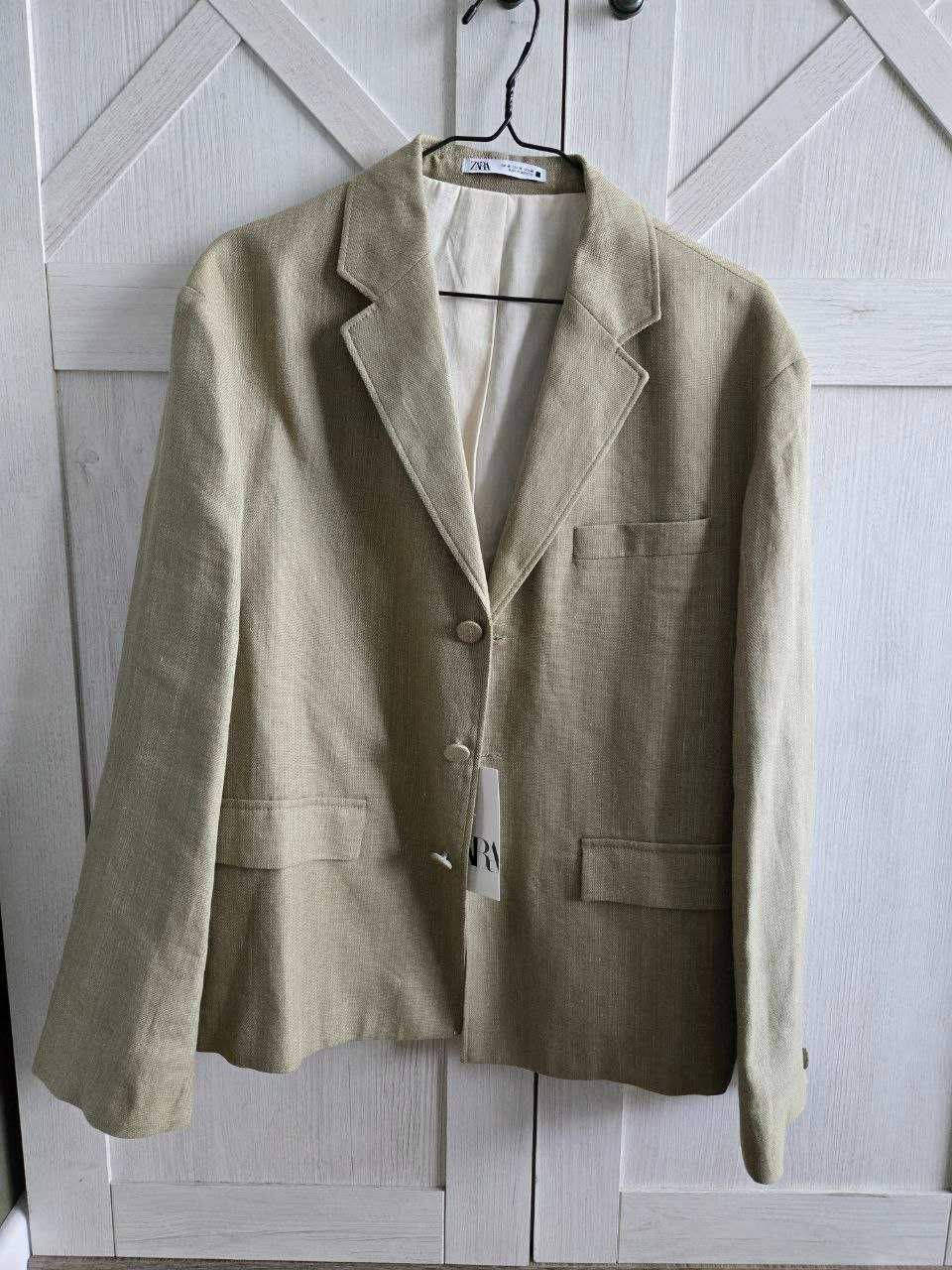 Піджак лляний Zara новий