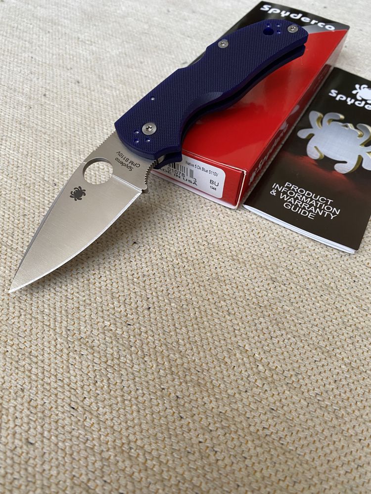 складний ніж Spyderco Native 5 Blu S110V (C41GPDBL5) Оригінал!