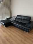 Sofa preto em pele