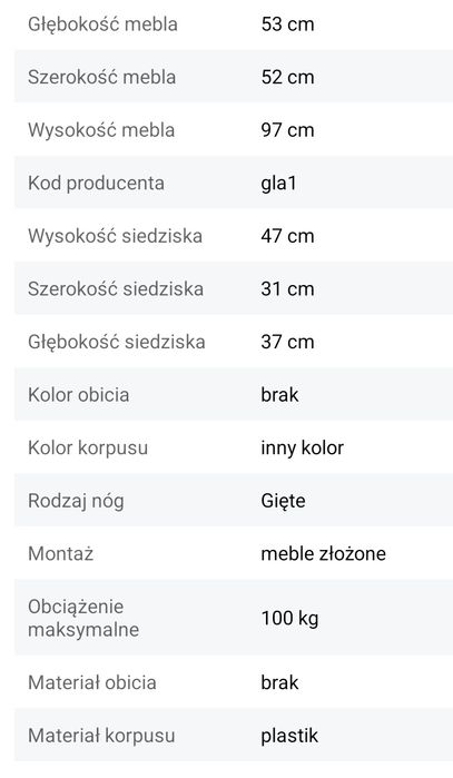 Krzesło transparentne glamour toaletka