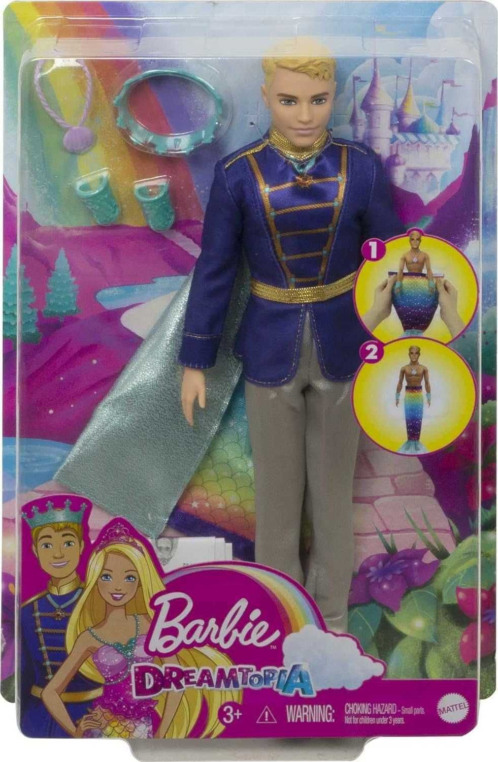 Барби Кукла Кен принц Barbie Dreamtopia Ken Doll with Prince to Merman