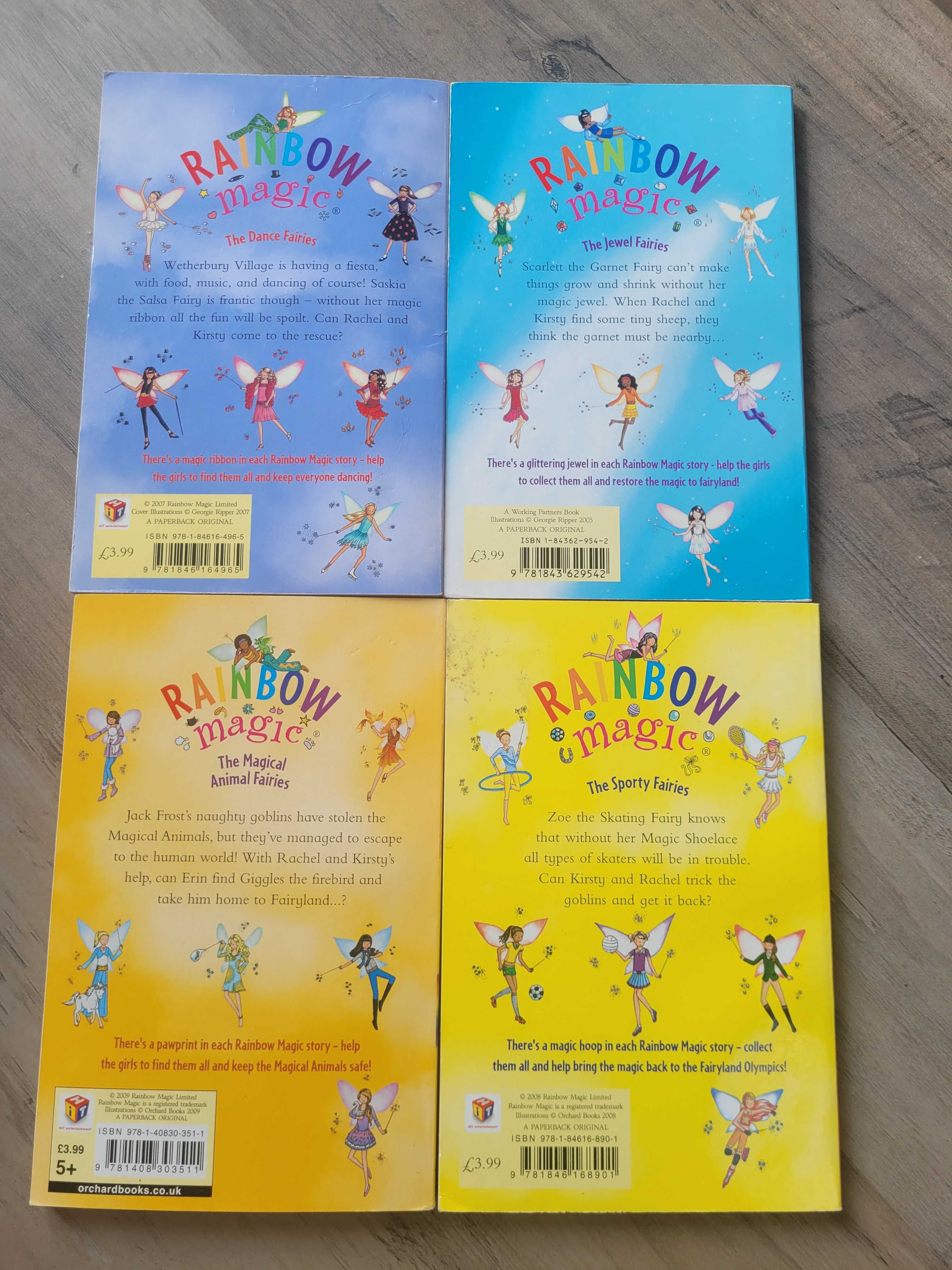 4 książki po angielsku Rainbow Magic Fairies Daisy Meadows