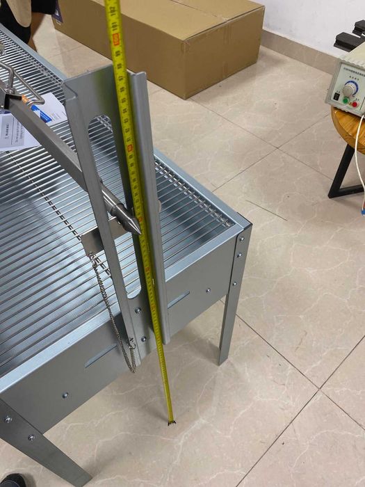 INOX Assador 50kg Fogareiro Grelhador de pernil porco no espeto