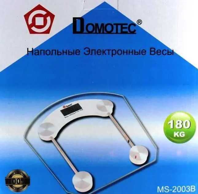 Електронні підлогові ваги Domotec MS-2003B до 180 кг Квадратні