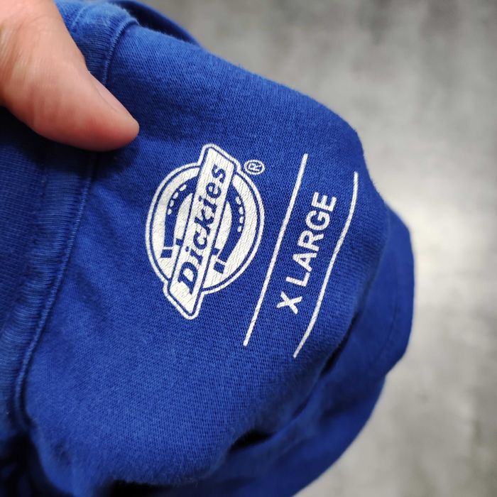 MĘSKA Koszulka Granatowa Dickies Duże Logo Klasyczna Bawełna