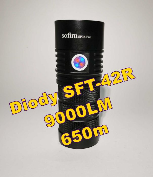 Nowe diody SFT-42R w poprawionym Sofirn SP36 PRO, 9000LM, 650m zasięgu