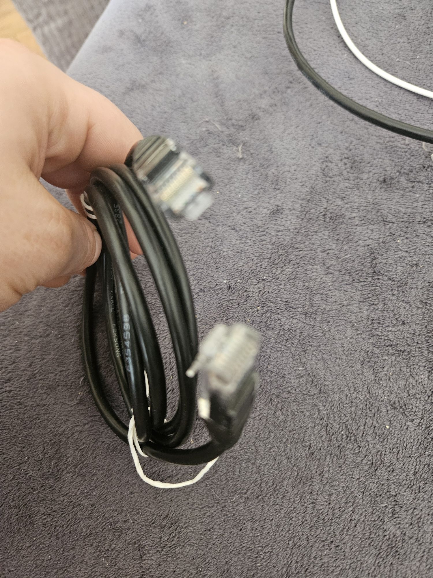 Kabel LAN Patchcord UTP 1,5m kat. 5e RJ45 czarny