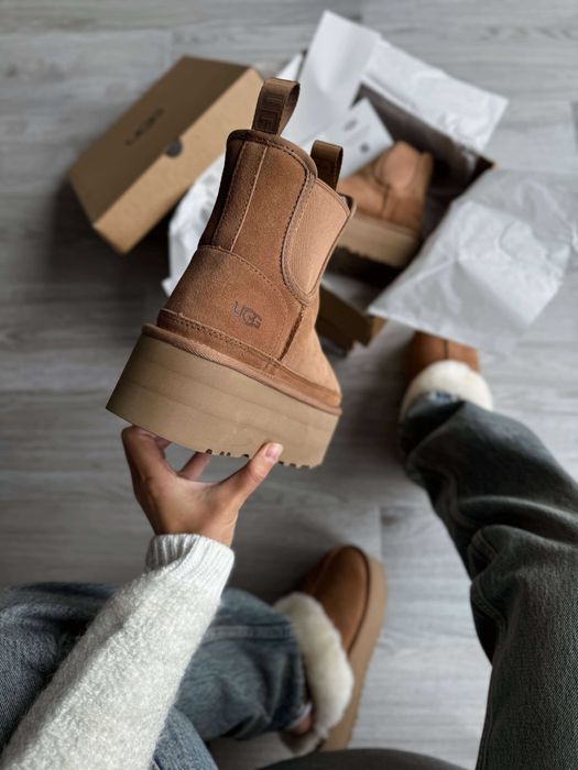 Угги/Угг/Уггі/Уги/Угі/UGG Australia Platform Chelsea Boot Chestnut