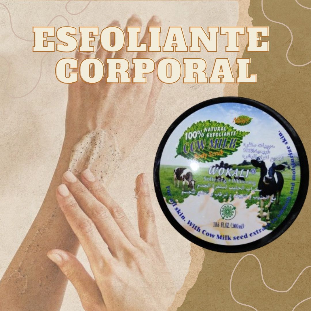 Esfoliante corporal de leite