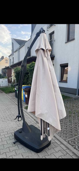 Parasol ogrodowy Peoria 300x300 OBI z podstawą Wrocław Krzyki