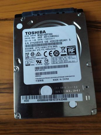 Вінчестер для ноутбука Toshiba 2.5" HDD 500GB, жорсткий диск