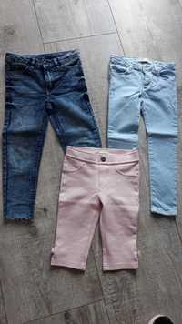 Spodnie dzinsy 104/110 dla dziewczynki