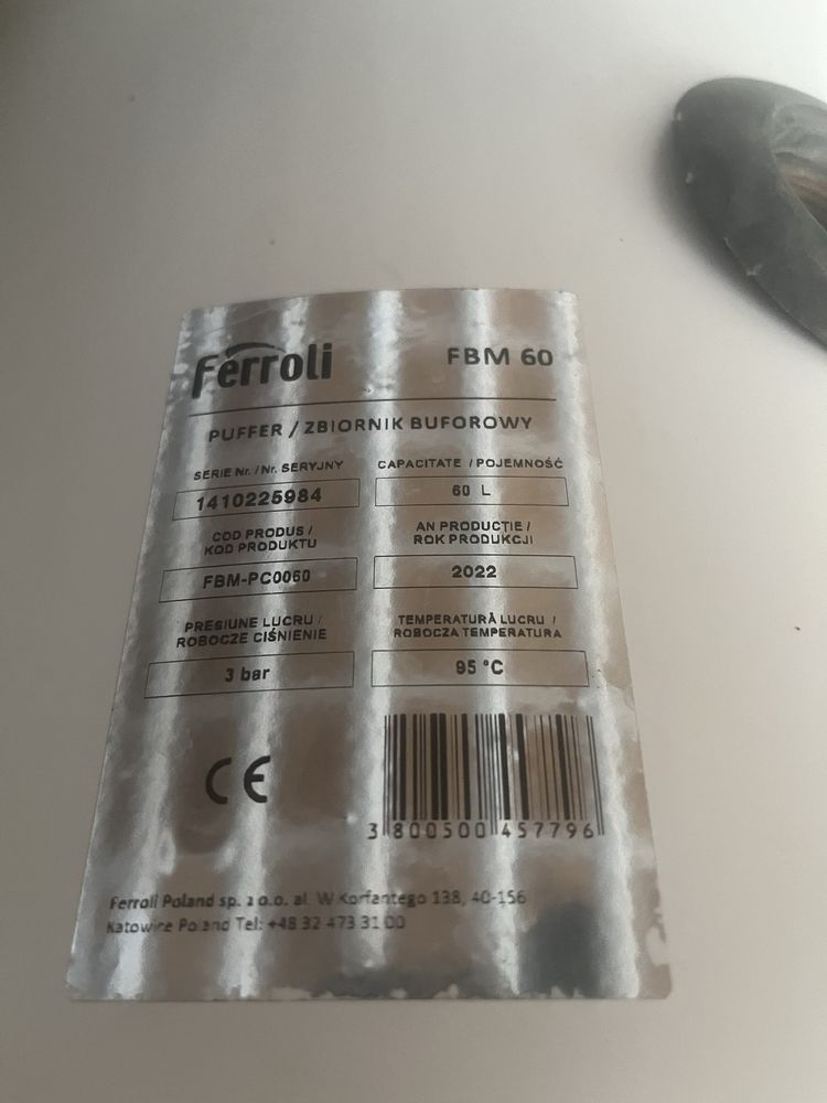 Zbiornik Bufor do Pompy Ciepła FERROLi 60L