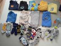 Ubranka 116-122 bluzy,spodnie, skarpetki chłopięce ( paka)