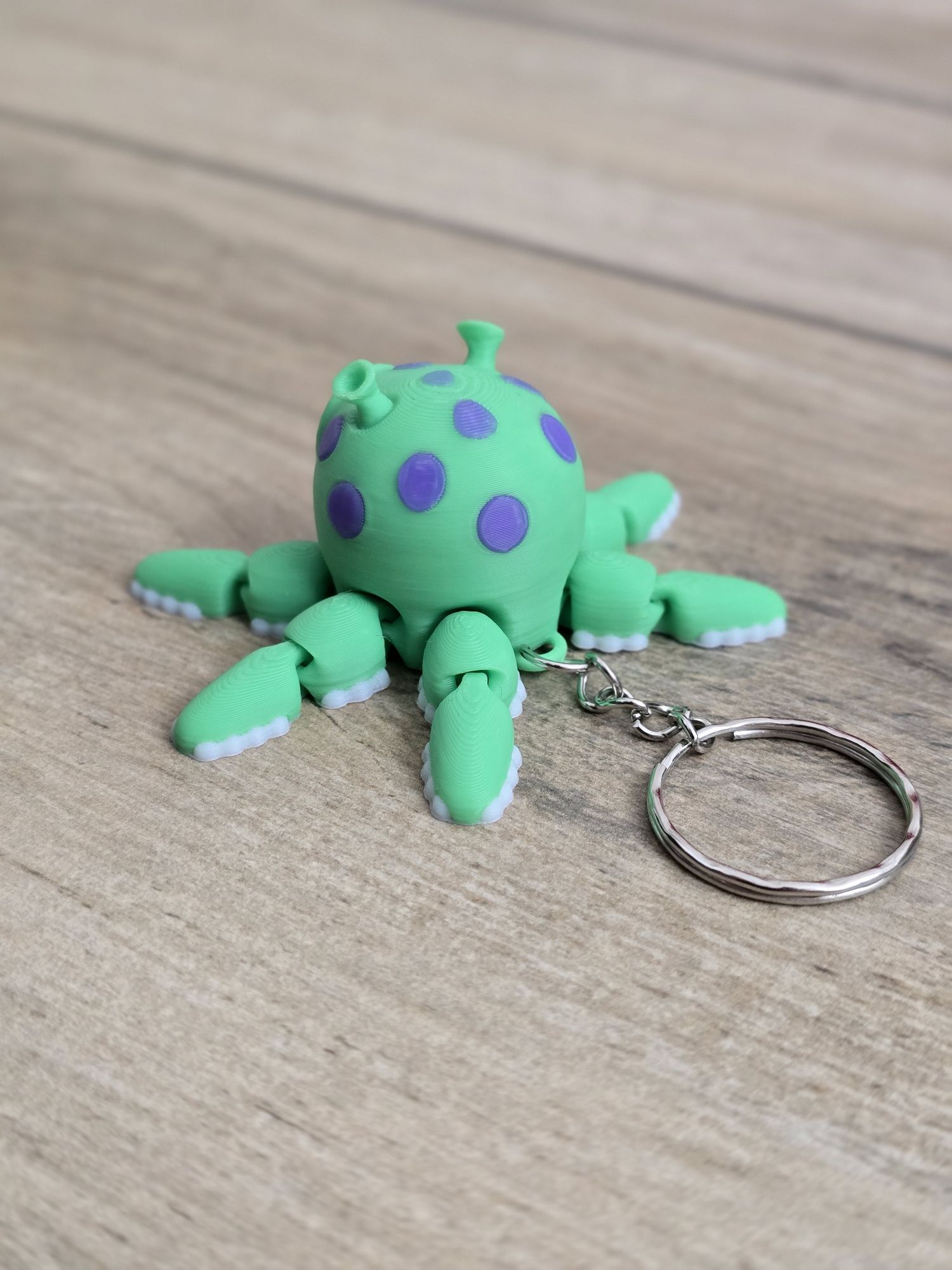 Breloczek Alien Squid Spinner 3d - Brelok Druk3d fidget Keychain