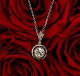 CUDOWNY dawny naszyjnik z diamentem 1.12ct z lat 30. XX w.